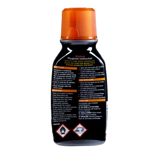 Buster Kitchen Sink Unblocker Blasts Fat & Food Debris 150g x 3 - Made in UK