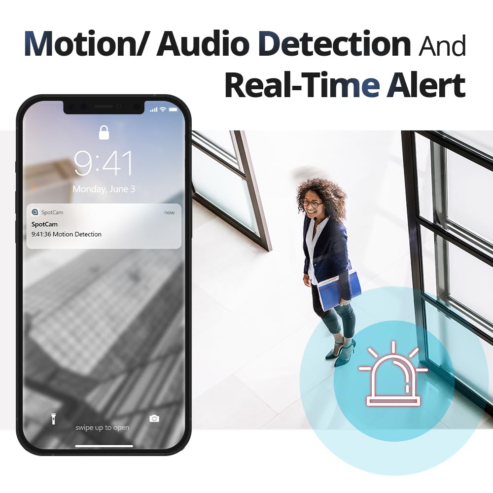 SpotCam 2K Cloud AI IP Camera, Indoor/Outdoor, Two Way Audio, Night Vision, Human Detection, Waterproof - Made in Taiwan