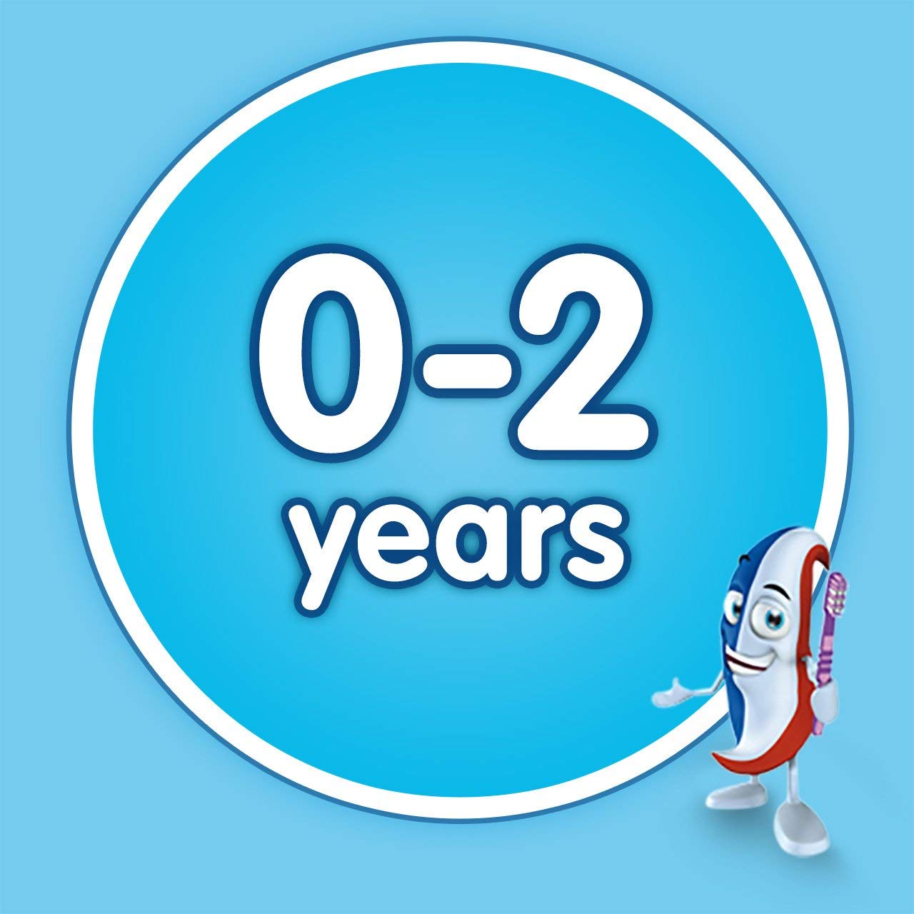 Aquafresh Toothbrush for Kids 0-2 Years, Soft Bristles, Pack of 1 - Made in Germany