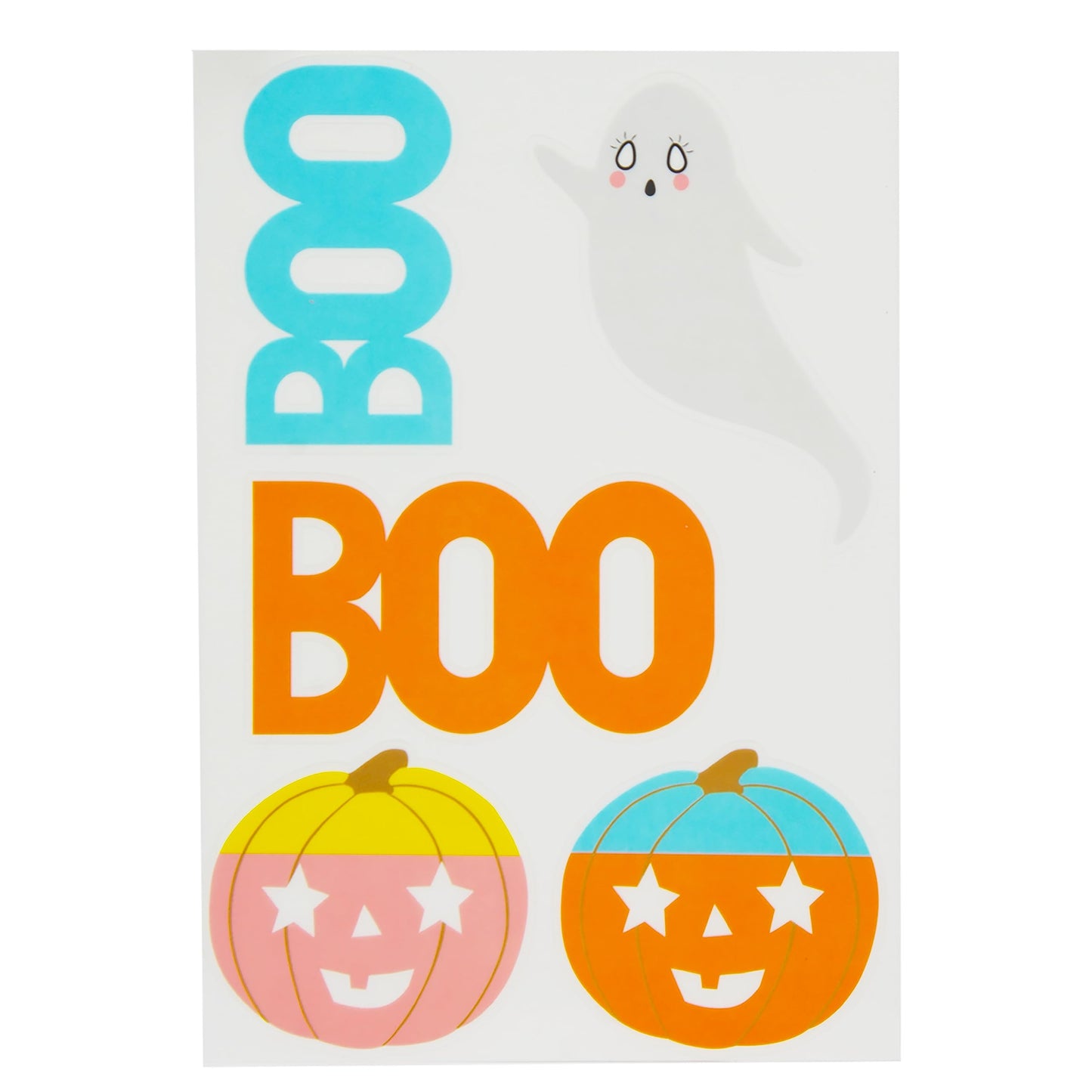 Talking Tables Halloween Reusable Window Stickers Featuring Bats, Skeletons, Black Cats, Pumpkins (6 Sheets) - Made in UK