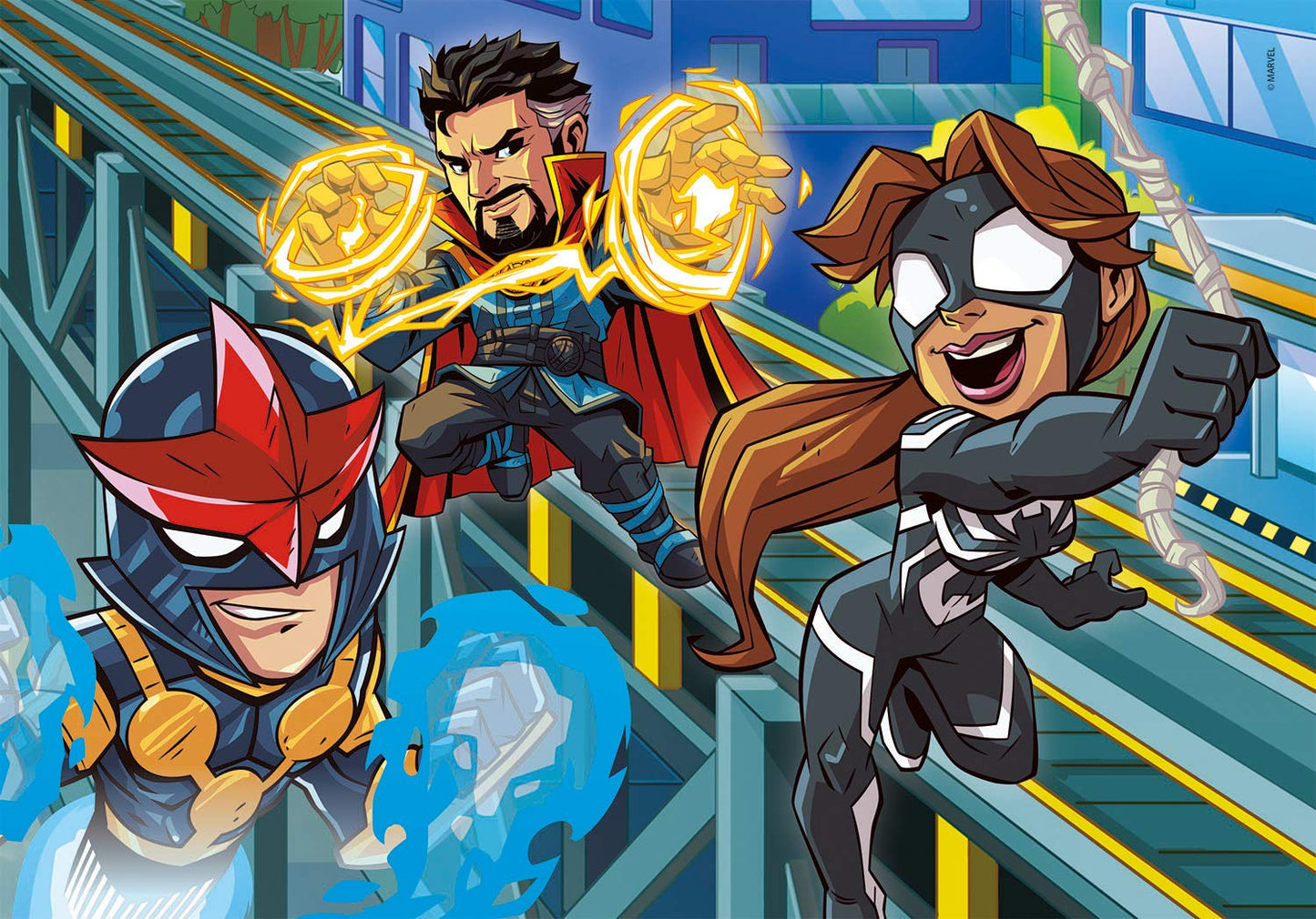 Clementoni Marvel Super Hero Jigsaw Puzzle 3x48 Pieces, 100% Recycled Materials - Made In Italy