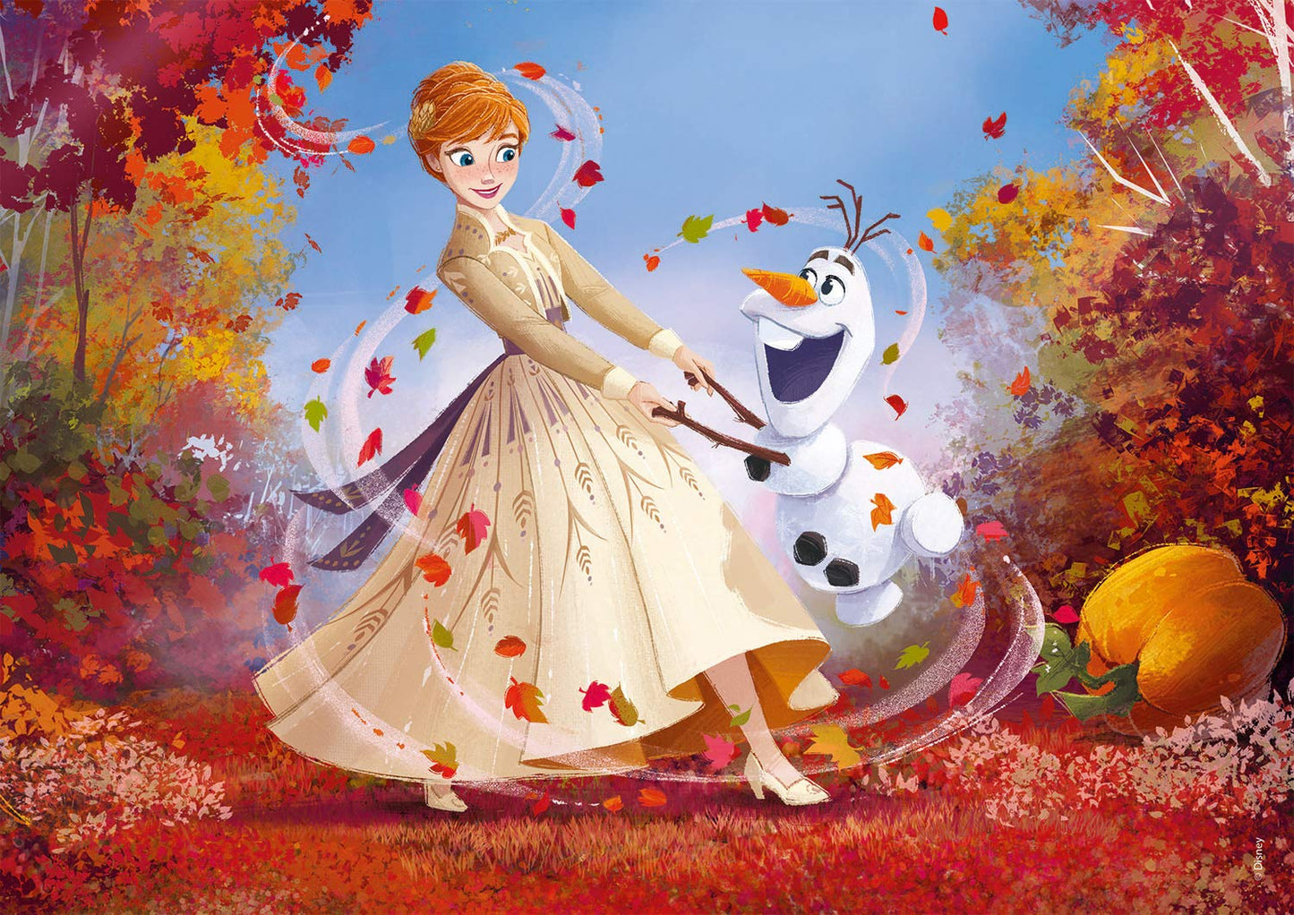 Clementoni Disney Frozen 2x20 Pieces Jigsaw Puzzle, 100% Recycled Materials - Made In Italy