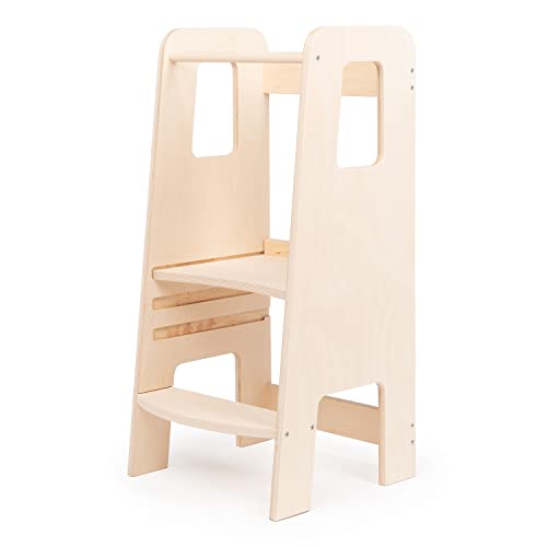 Ully by moblì® Natural Wood Learning Tower - Made in Italy