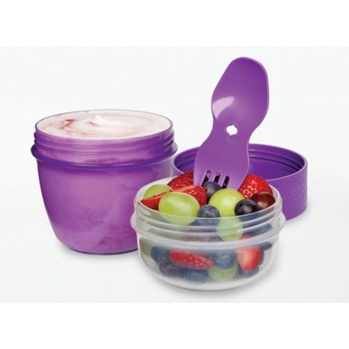 Sistema 515 ml Snack Capsule To Go with 2 Compartments & spork - Made in New Zealand