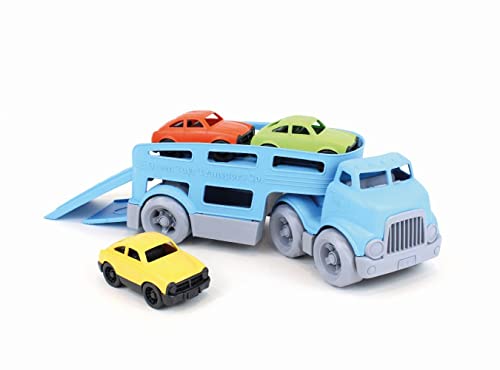 Green Toys Car Carrier Vehicle Set Toy (Blue) - Made in U.S.A.