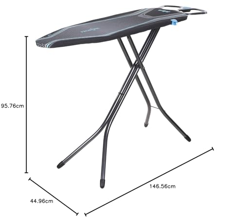 Minky Ergo Ironing Board (122 x 38 cm, Blue) - Made in UK