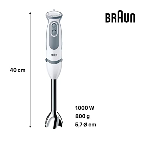 Braun House Hold mq5200 Hand Blender, Plastic, White/Grey - Made in Romania