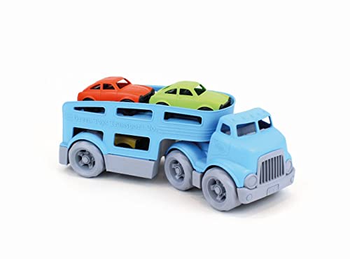 Green Toys Car Carrier Vehicle Set Toy (Blue) - Made in U.S.A.