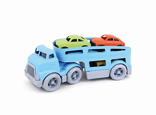 Green Toys Car Carrier Vehicle Set Toy (Blue) - Made in U.S.A.