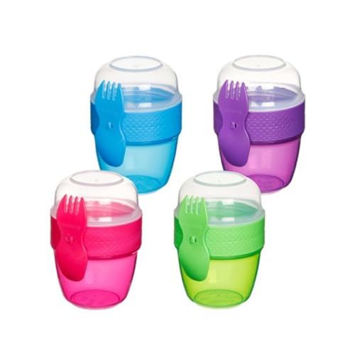 Sistema 515 ml Snack Capsule To Go with 2 Compartments & spork - Made in New Zealand