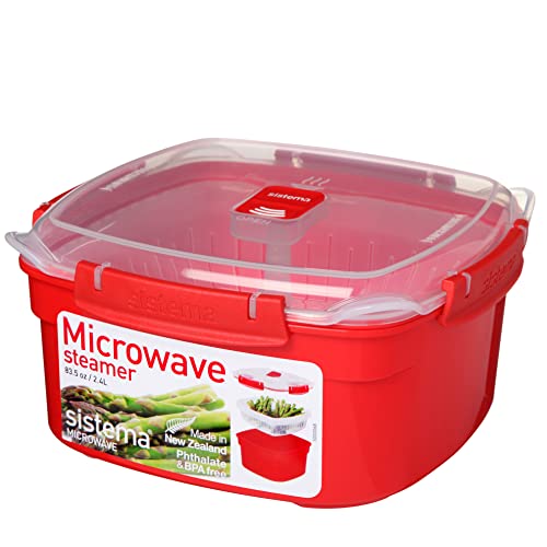 Sistema 2.4 L Microwave Steamer with Removable Steamer Basket - Made in New Zealand