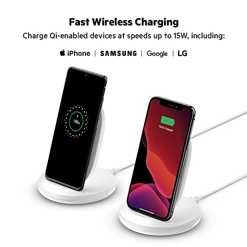 Belkin BoostCharge Wireless Charging Stand 15W (White) - Made in Vietnam