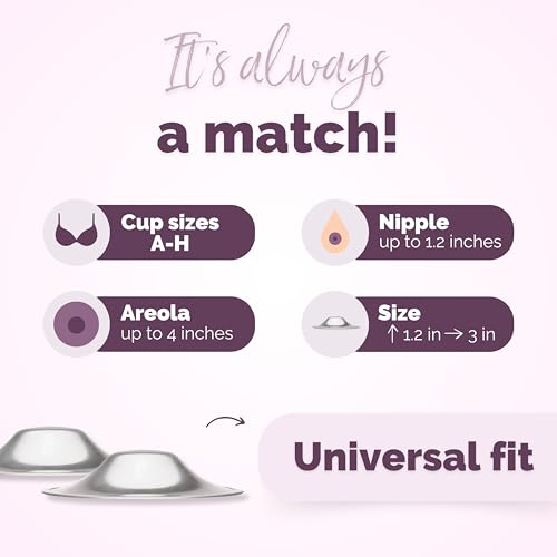 LIVELLA 999 Silver Nipple Shields Protect and Soothe Sore Nipples for Breastfeeding - Made in Germany