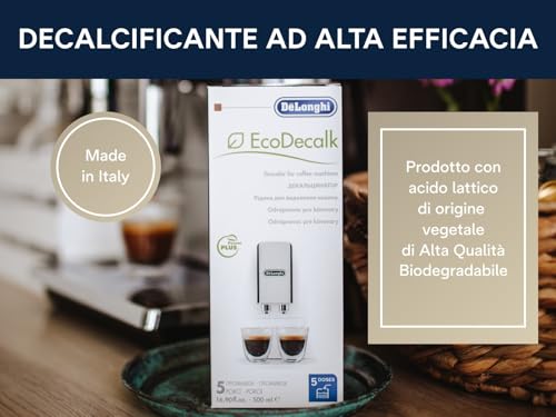 De’Longhi EcoDecalk Descaler for Coffee Machines DLSC500, 500ml - Made in Italy