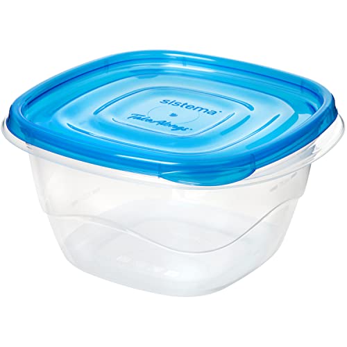 Sistema 1.2L Deep Square Food Storage Containers, Pack of 4 - Made in New Zealand