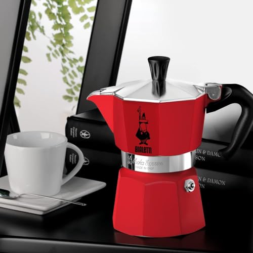 Bialetti iconic stovetop aluminum espresso maker, 3-cup (130 ml) 30 x 20 x 15 cm - Made in Italy