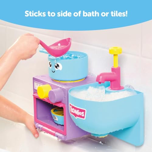 Toomies Bubble & Bake Kitchen Themed Bubble Making Bath Toy, 2 in 1 Set for 18 M+ - Made in Indonesia