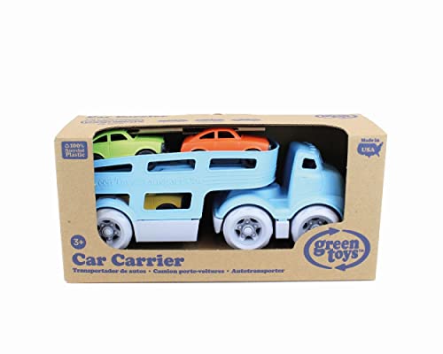 Green Toys Car Carrier Vehicle Set Toy (Blue) - Made in U.S.A.