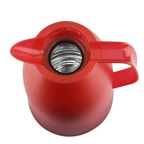 Emsa Mambo Quick-Tip Vacuum Jug, 1.0 litres, red, Stainless_Steel - Made in Germany