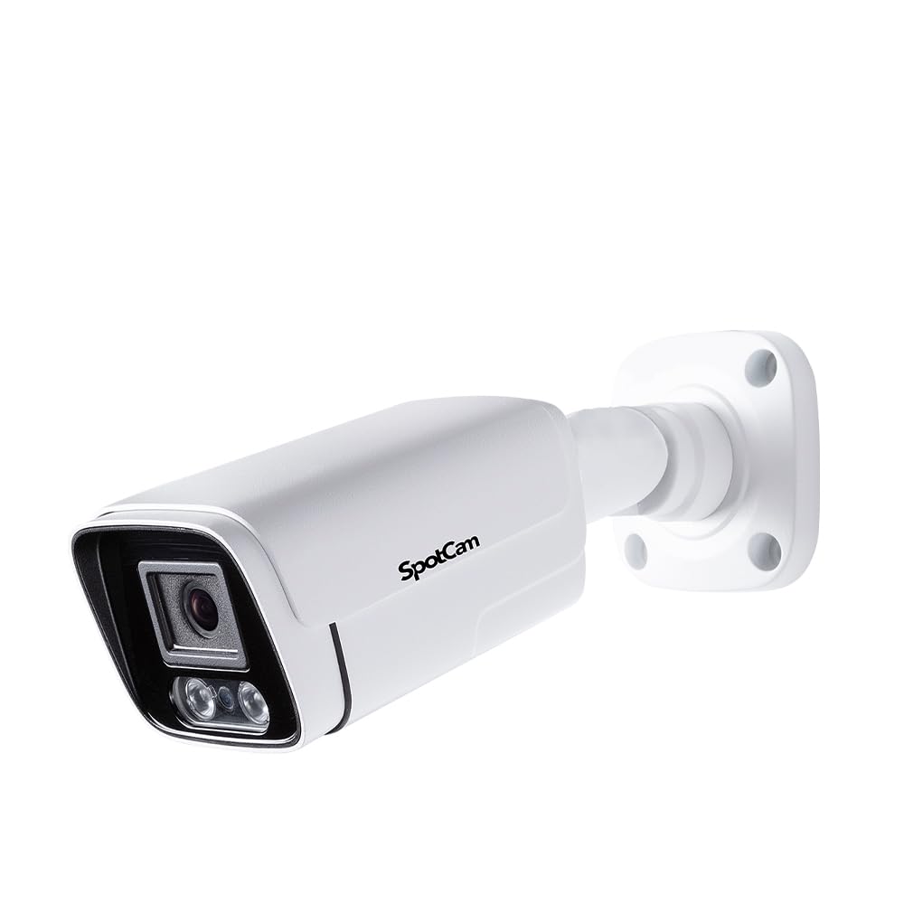 SpotCam 2K Cloud AI IP Camera, Indoor/Outdoor, Two Way Audio, Night Vision, Human Detection, Waterproof - Made in Taiwan