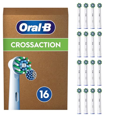 Oral-B Pro Cross Action Electric Toothbrush Head (Pack of 16) - Made in UK