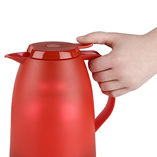 Emsa Mambo Quick-Tip Vacuum Jug, 1.0 litres, red, Stainless_Steel - Made in Germany