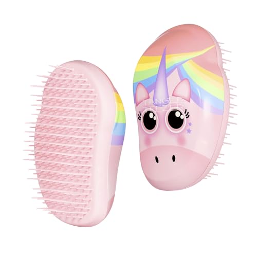 Tangle Teezer The Original Mini Detangling Hairbrush (Rainbow The Unicorn) - Made in UK