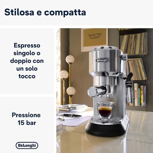 De'Longhi Dedica Style, Traditional Pump Espresso Machine - Made in Italy