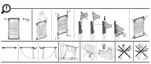 Vileda Premium 8 x 57 x 106 cm 2-in-1 Indoor Airer (White) - Made in Italy