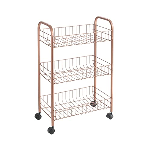 Metaltex 3-Tier  Multipurpose Storage Trolley with Wheels - Made in Italy