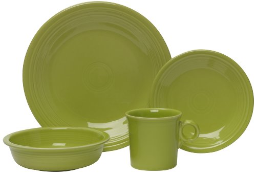 Fiesta 4-Piece Place Setting, Lemongrass - Made in U.S.A.