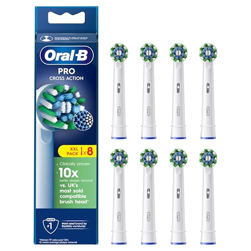 Oral-B Pro Cross Action Electric Toothbrush Head (Pack of 8) - Made in Germany