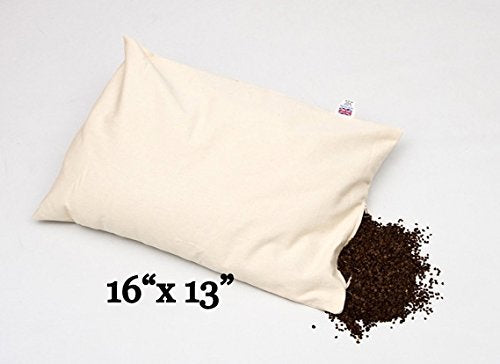 PERFECT PILLOW Organic Buckwheat Pillow 100% Vegan (40 x 30cm) - Made in UK