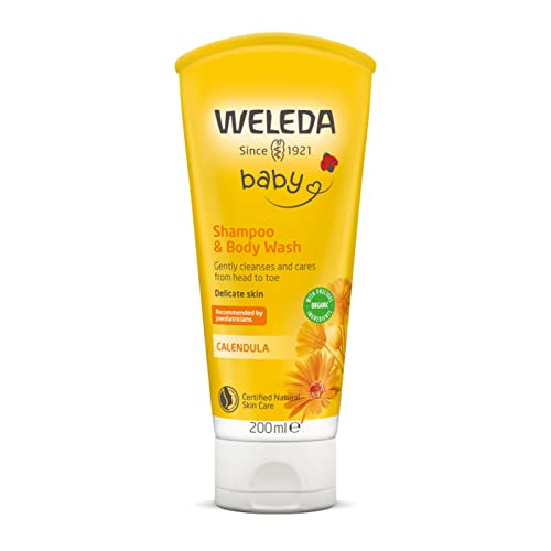 Weleda Baby Shampoo & Body Wash w. Calendula 200ml - Made in Switzerland