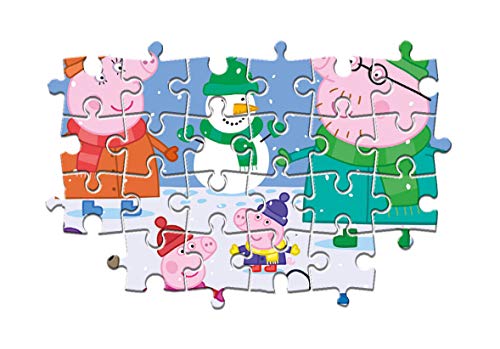 Clementoni Peppa Pig Supercolor Puzzle for Children, 104 Pieces, Ages 4+ - Made in Italy