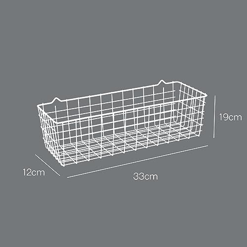 Metaltex Multipurpose Metal Basket 33x12x9 cm (Black) - Made in Italy