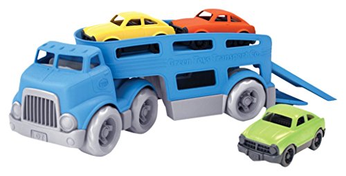 Green Toys Car Carrier Vehicle Set Toy (Blue) - Made in U.S.A.