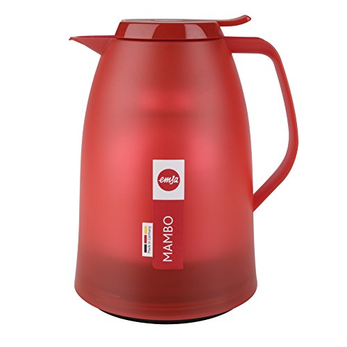 Emsa Mambo Quick-Tip Vacuum Jug, 1.0 litres, red, Stainless_Steel - Made in Germany