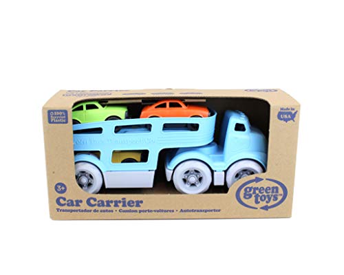 Green Toys Car Carrier Vehicle Set Toy (Blue) - Made in U.S.A.