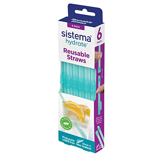 Sistema Reuseable Drinking Straws 6 Pack - Made in New Zealand