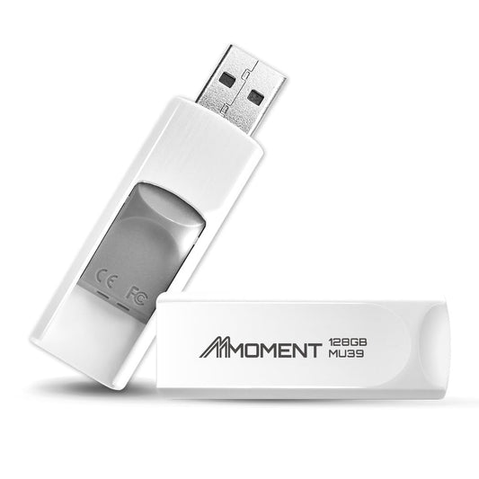 MMOMENT MU39 128GB USB 3.1 Gen1 Flash Drive, Read Speed up to 100MB/s - Made in Taiwan