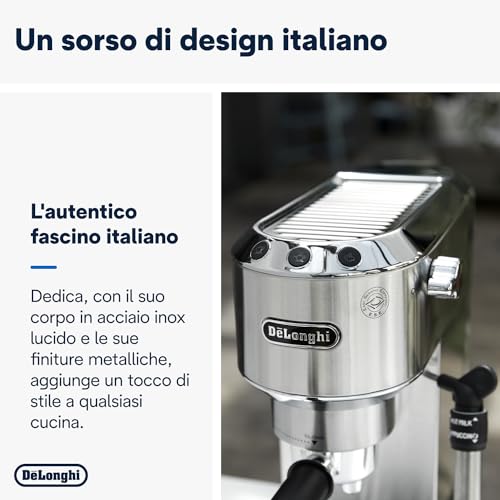 De'Longhi Dedica Style, Traditional Pump Espresso Machine - Made in Italy