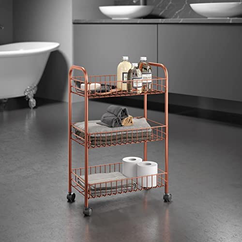 Metaltex 3-Tier  Multipurpose Storage Trolley with Wheels - Made in Italy