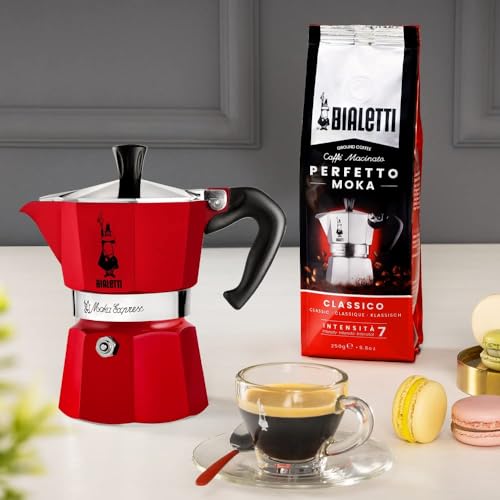 Bialetti iconic stovetop aluminum espresso maker, 3-cup (130 ml) 30 x 20 x 15 cm - Made in Italy