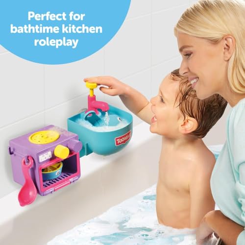 Toomies Bubble & Bake Kitchen Themed Bubble Making Bath Toy, 2 in 1 Set for 18 M+ - Made in Indonesia