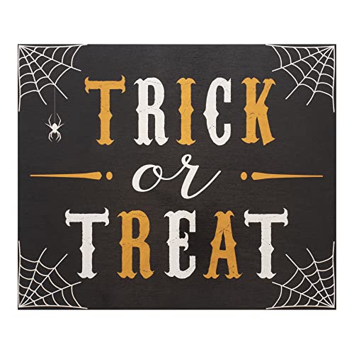 JennyGems Halloween Front Door Trick Or Treat Wood Sign 10x12 - Made in USA