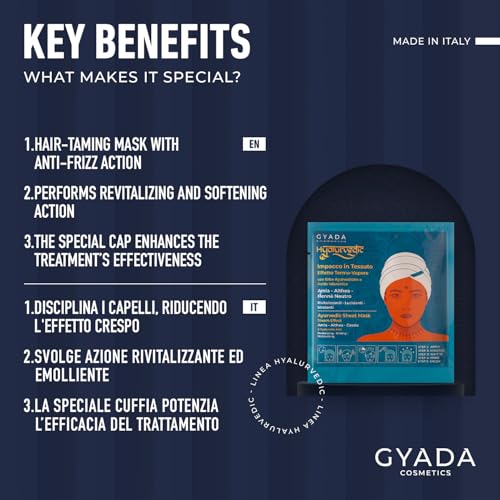 GYADA COSMETICS Professional Treatment with Thermal Effect Helmet for Dry Hair and Defibrates 60ml - Made in Italy