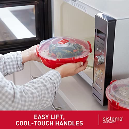 Sistema  1.3 L Round Microwave Container with Steam Release Vent - Made in New Zealand