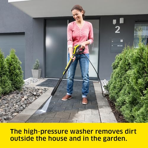 Kärcher K 4 Power Control Pressure Washer, Pressure: max 130 bar, Flow Rate: 420 l/h, Area Coverage: 30 m²/h, Water Filter, Weight: 11.5 kg - Made in Europe