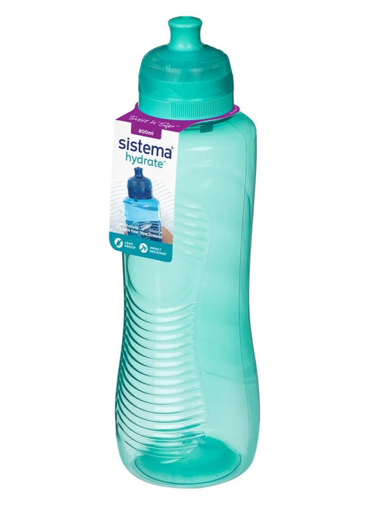 Sistema 800 ml Twist 'n' Sip Squeeze Sports Water Bottle - Made in New Zealand